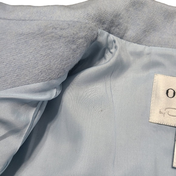 Oscar de la Renta Wool Cashmere Jacket Sky Blue - Picture 5 of 6